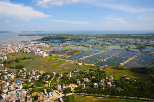 沿海小镇 海岸 乡镇