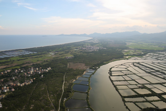 夕阳 水乡 蓝袍湾