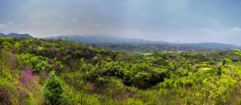 浙江兰溪转轮岩景区大幅全景