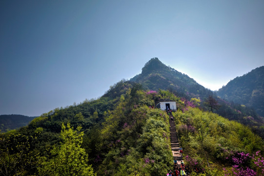 浙江兰溪转轮岩景区全景