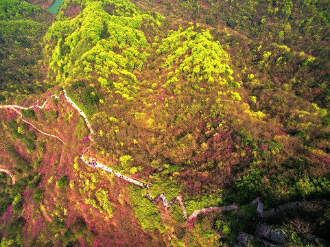 浙江兰溪转轮岩山路航拍