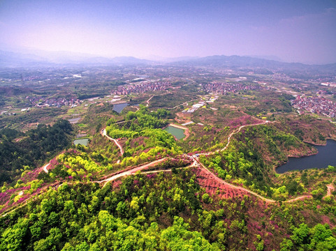 浙江兰溪转轮岩景区航拍