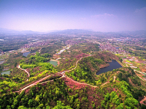 浙江兰溪转轮岩景区航拍