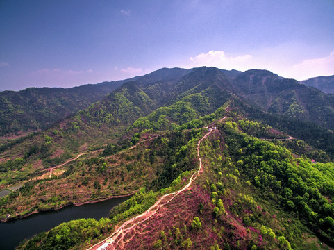 浙江兰溪转轮岩景区航拍