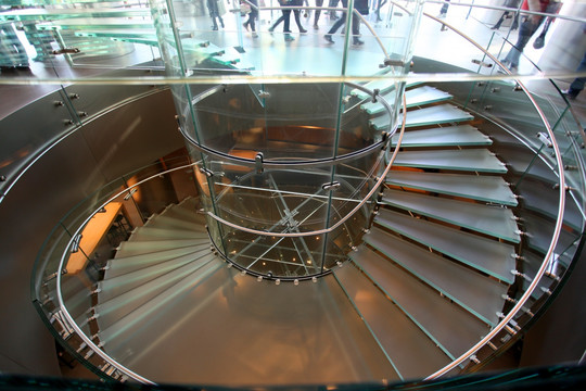 王府井 商场 楼梯 玻璃楼梯