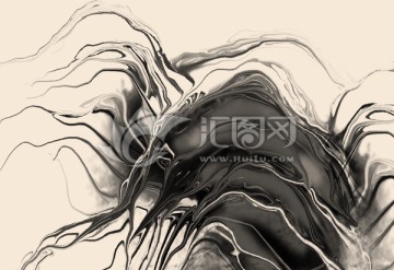 抽象水墨畫