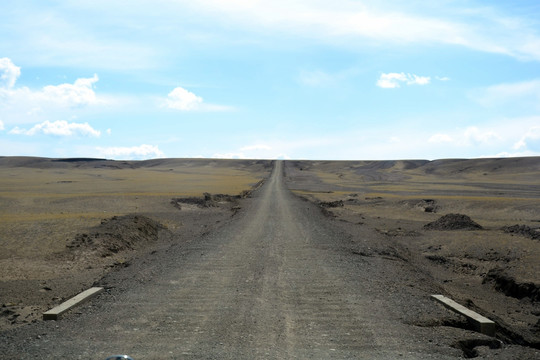 藏北草原上的公路