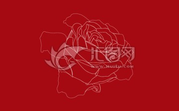 玫瑰花线图