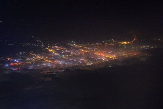 夜空 城市灯火