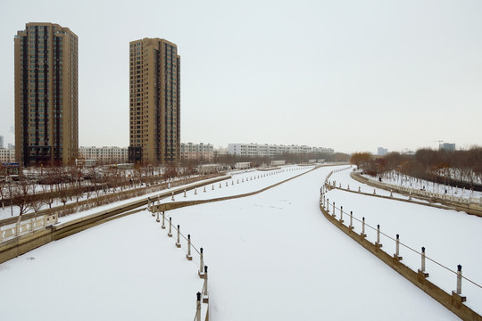 克拉玛依滨河冬景