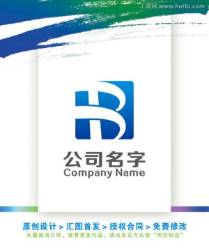 BT字母方正简洁LOGO