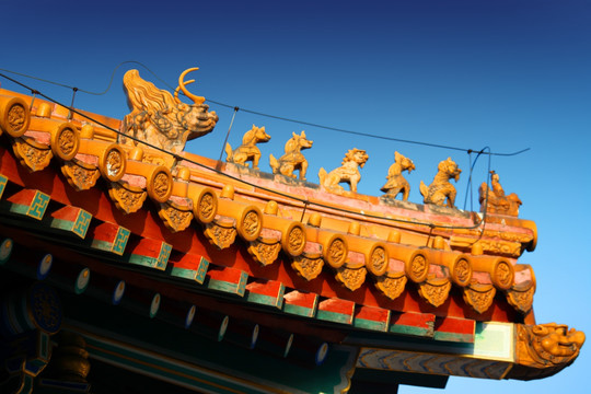 中国 故宫博物院 琉璃瓦 飞檐