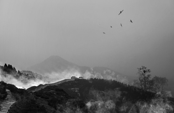 长城 水墨