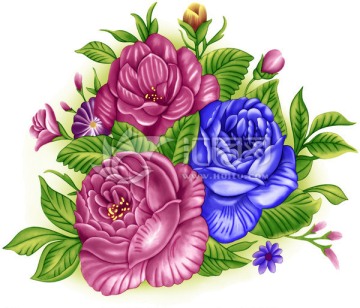 手繪玫瑰花