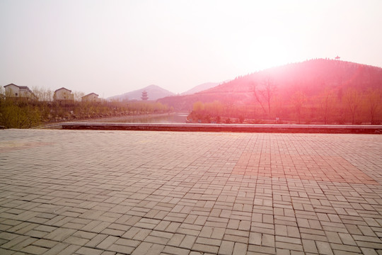 花砖道路