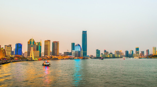 上海外滩夜景 高楼大厦夜景