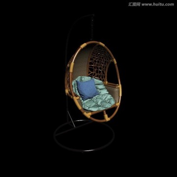 藤椅吊椅3d模型下載