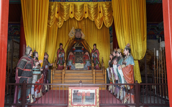高祖刘邦皇宫坐殿 人物蜡像