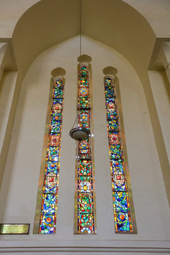 桑给巴尔大教堂 教堂花玻璃