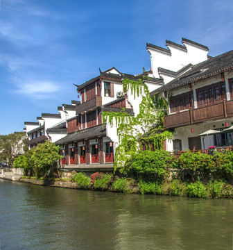 江南古镇水乡秦淮河桃叶渡风景