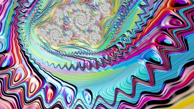 3D立體抽象裝飾面料新水墨印花