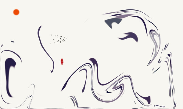 沙發(fā)背景水墨裝飾畫