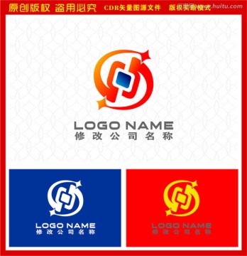 金融铜钱字母logo