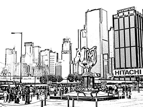 香港城市剪影