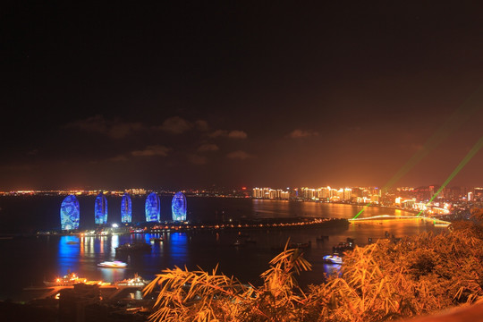 三亚凤凰岛夜景