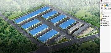 廠房效果圖3d模型源文件
