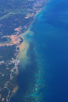 印尼海岸线航拍