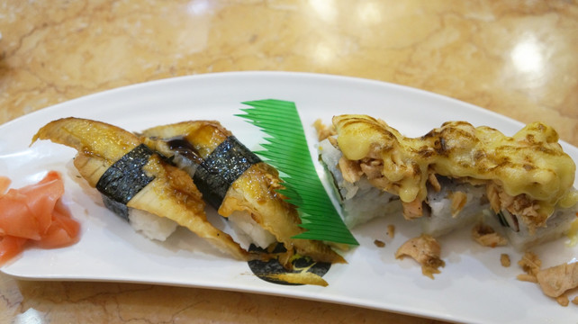 鳗鱼寿司芝士吞拿鱼寿司拼盘