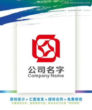 時尚動感方正強強聯(lián)手LOGO