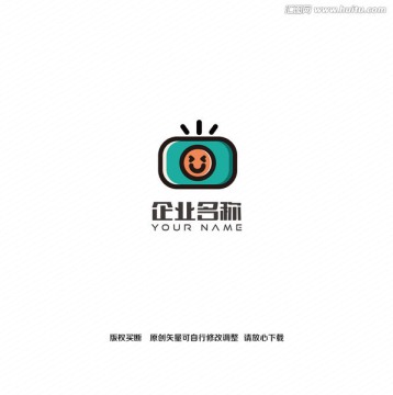 卡通相机儿童logo