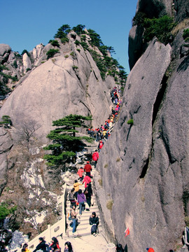 攀登黄山