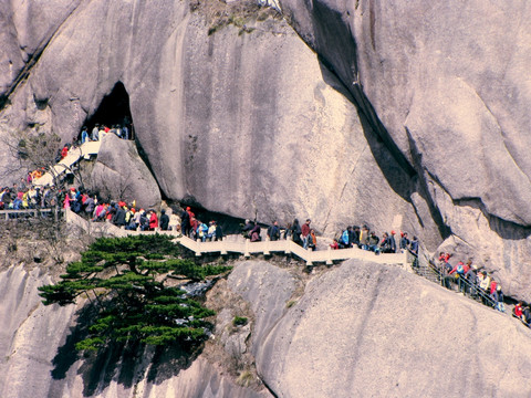 黄山游客