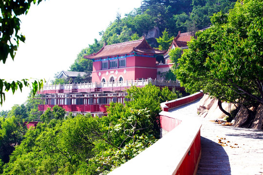 寺庙 盘山风景 楼宇