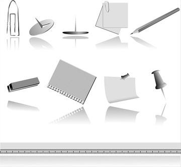 办公用品矢量图