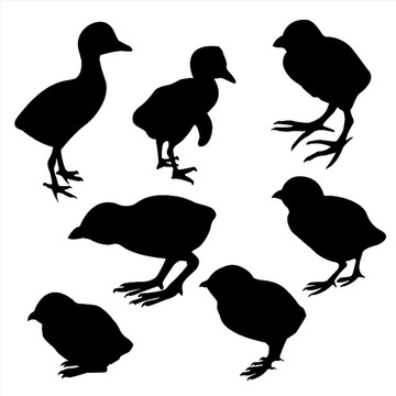 動物剪影矢量圖