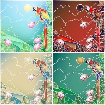 鸚鵡插圖