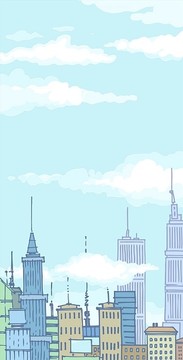 城市上空的云