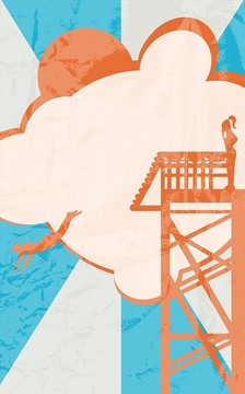 跳水板矢量圖