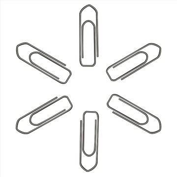 寫(xiě)實(shí)插圖回形針矢量