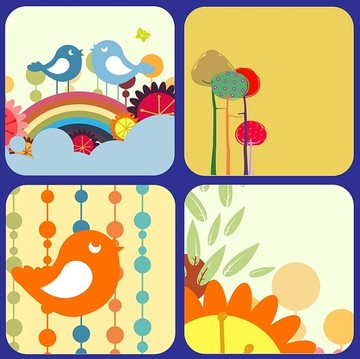 復(fù)古鳥圖案