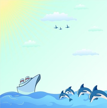 海豚矢量圖