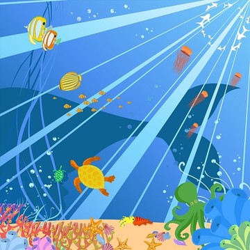 海洋生物矢量圖
