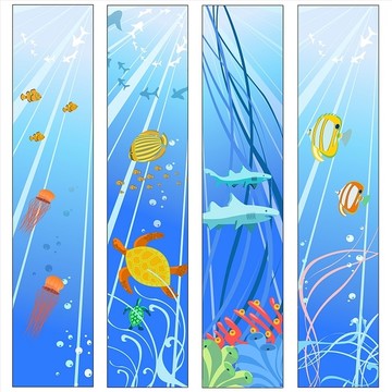 矢海洋生物矢量插圖