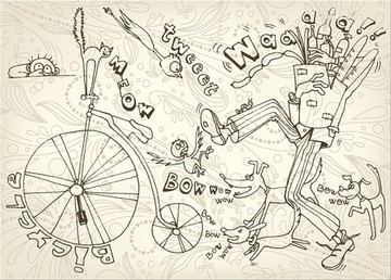 手繪涂鴉插畫
