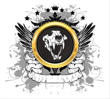 骷髏復(fù)古T恤設(shè)計(jì)