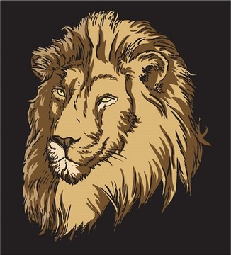 動物獅子矢量圖